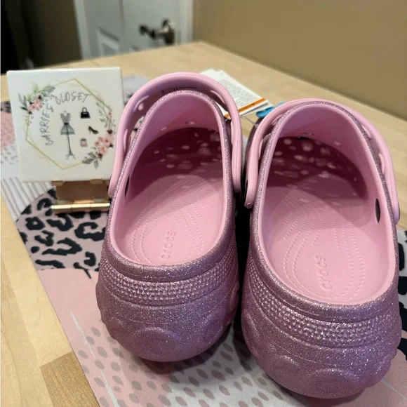 CROCS Bella Glitter Clog in Sparkling Pink - Picture 6 of 11